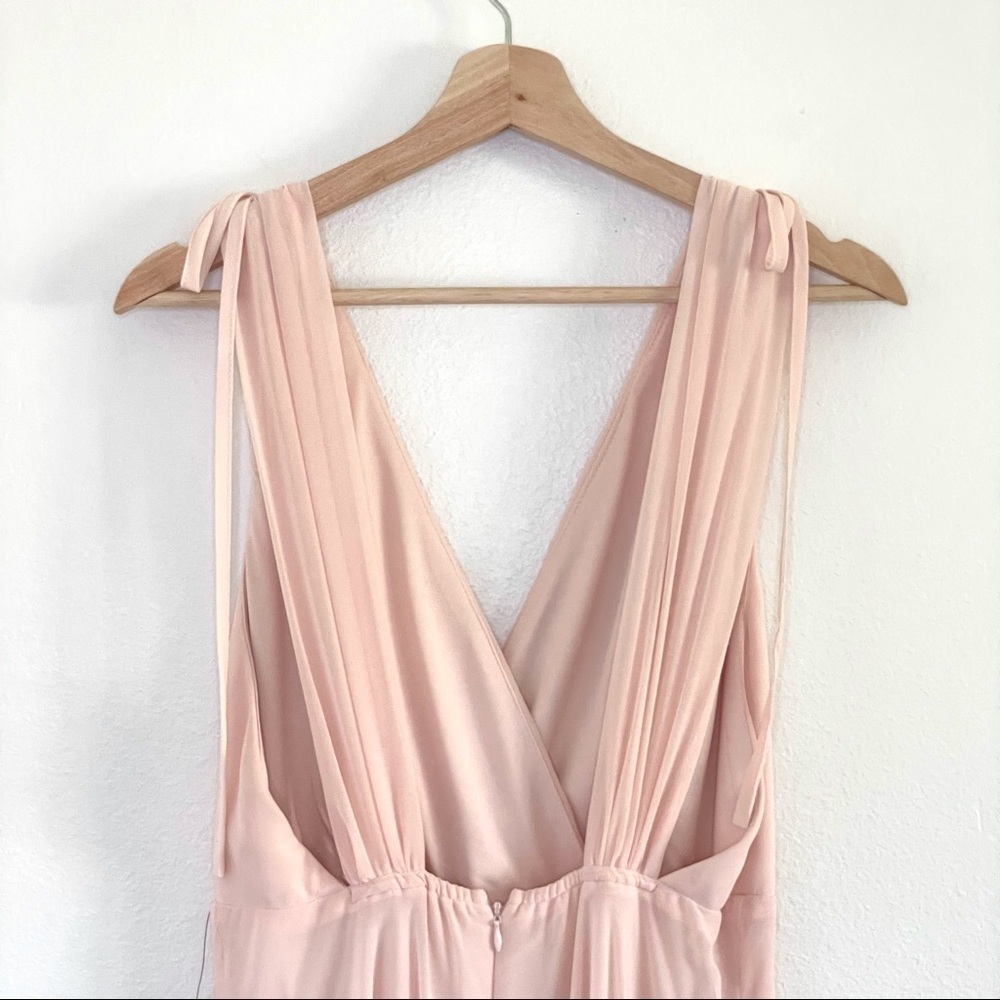 NWT Lulus Dance the Night Away Lovely Blush Pink Backless Maxi Dress Gown Large - Picture 10 of 16